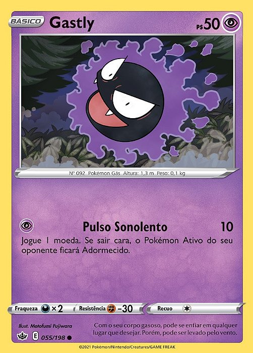 Gastly (55/198) - Carta Avulsa Pokemon