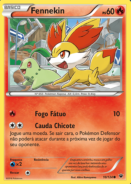 Fennekin (10/124) - Carta Avulsa Pokemon