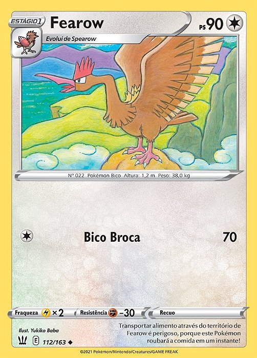 Fearow (112/163) REV FOIL - Carta Avulsa Pokemon
