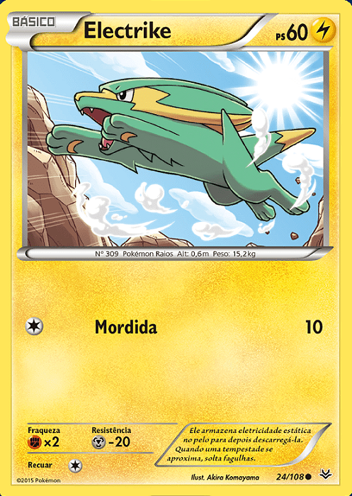 Electrike (24/108) - Carta Avulsa Pokemon