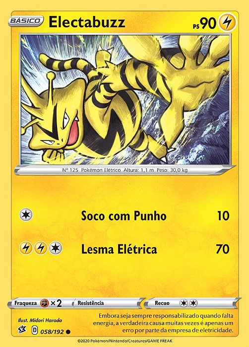 Electabuzz (58/192) REV FOIL - Carta Avulsa Pokemon
