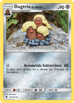 Dugtrio de Alola / Alolan Dugtrio (123/214) REV FOIL - Carta Avulsa Pokemon