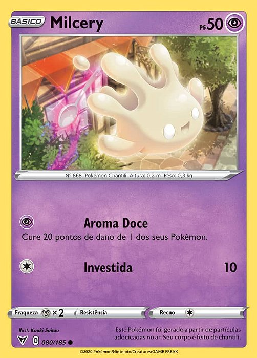 Milcery (080/185) - Carta Avulsa Pokemon