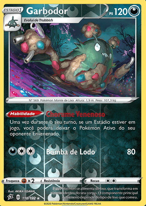 Garbodor (118/192) REV FOIL - Carta Avulsa Pokemon