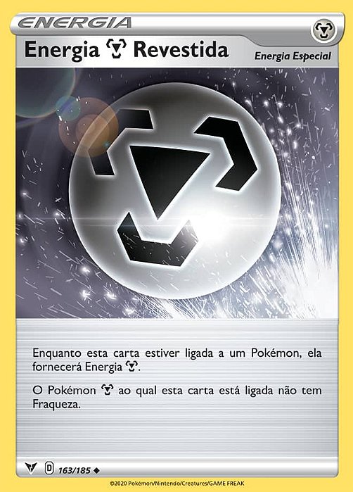 Energia Metal Revestida / Coating M Energy (163/185) - Carta Avulsa Pokemon