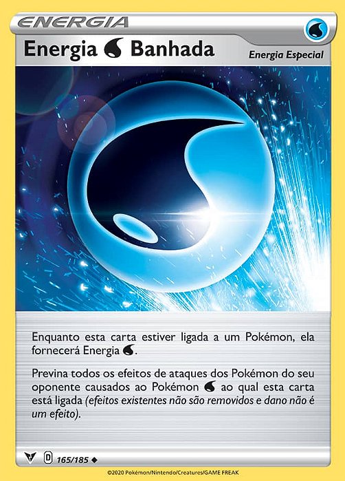 Energia Água Banhada / Wash W Energy (165/185) - Carta Avulsa Pokemon