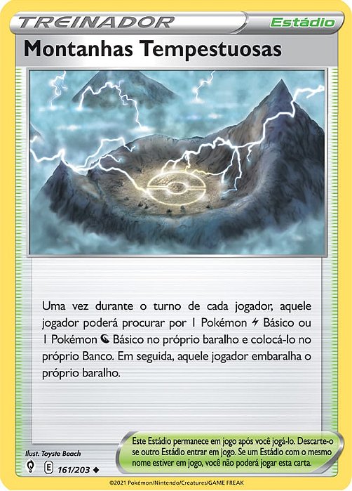 Montanhas Tempestuosas / Stormy Mountains (161/203) - Carta Avulsa Pokemon