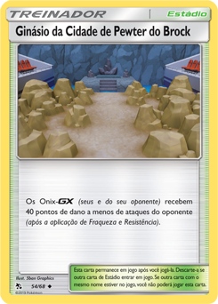 Ginásio da Cidade de Pewter do Brock / Brock's Pewter City Gym (54/68) - Carta Avulsa Pokemon