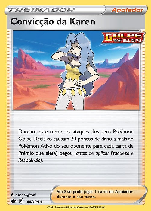Convicção da Karen / Karen's Conviction (144/198) REV FOIL - Carta Avulsa Pokemon