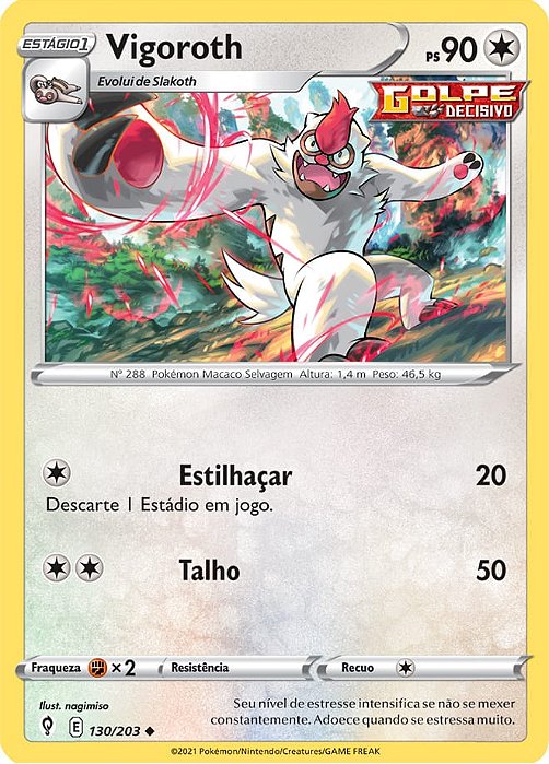 Vigoroth (130/203) - Carta Avulsa Pokemon