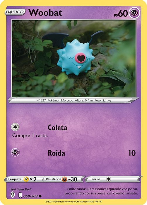 Woobat (68/203) - Carta Avulsa Pokemon