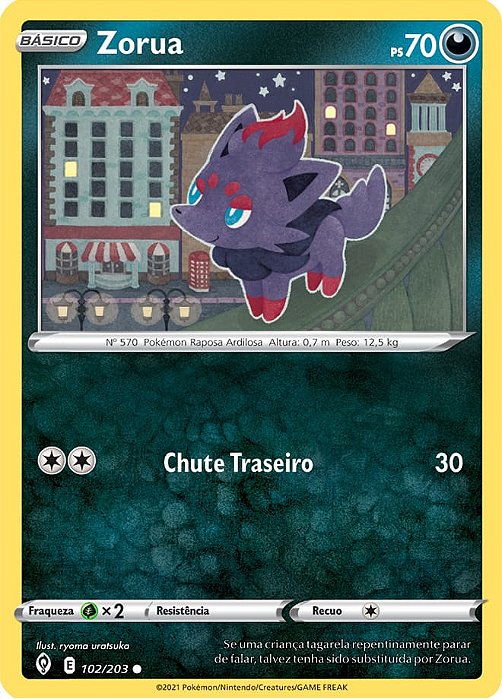 Zorua (102/203) - Carta Avulsa Pokemon