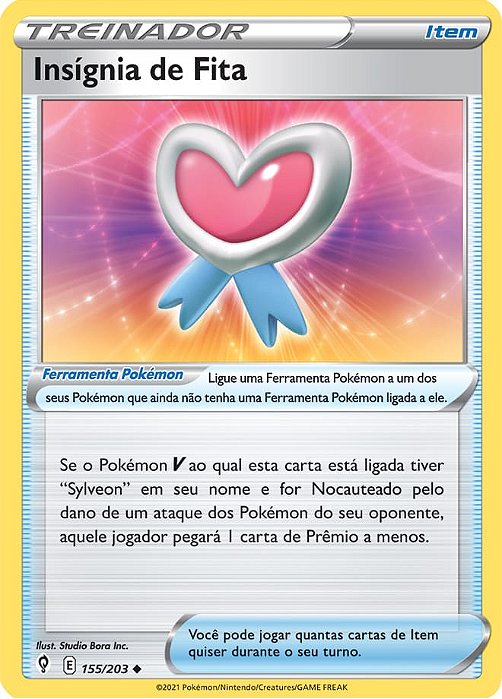 Insígnia de Fita / Ribbon Badge (155/203) - Carta Avulsa Pokemon