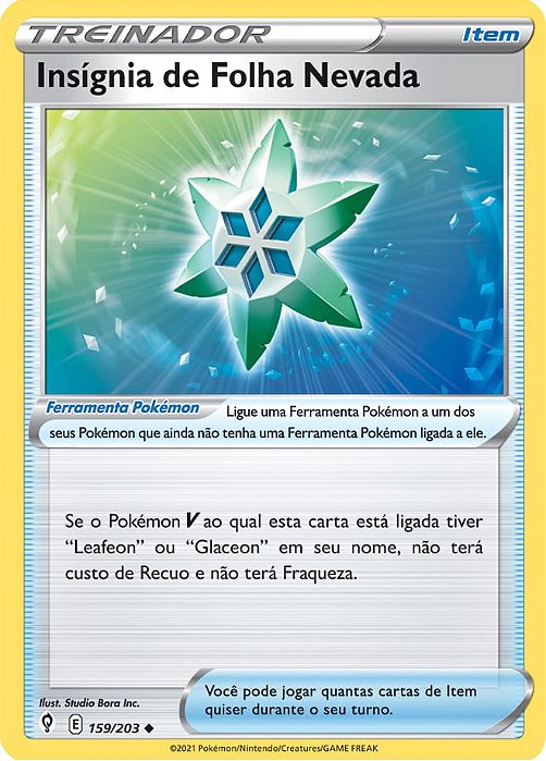 Insígnia de Folha Nevada / Snow Leaf Badge (159/203) - Carta Avulsa Pokemon