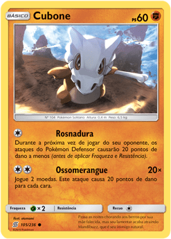 Cubone (105/236) - Carta Avulsa Pokemon