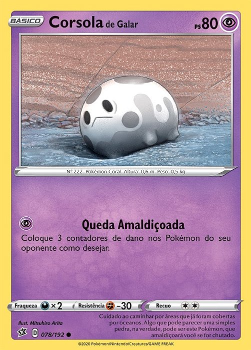 Corsola de Galar / Galarian Corsola (78/192) - Carta Avulsa Pokemon
