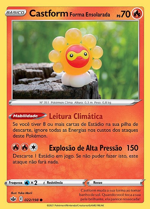 Castform Forma Ensolarada / Castform Sunny Form (22/198) REV FOIL - Carta Avulsa Pokemon
