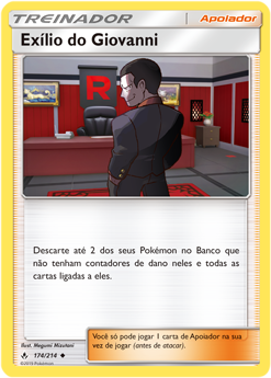 Exílio do Giovanni / Giovanni’s Exile (174/214) - Carta Avulsa Pokemon