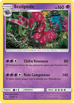 Scolipede (58/147) - Carta Avulsa Pokemon