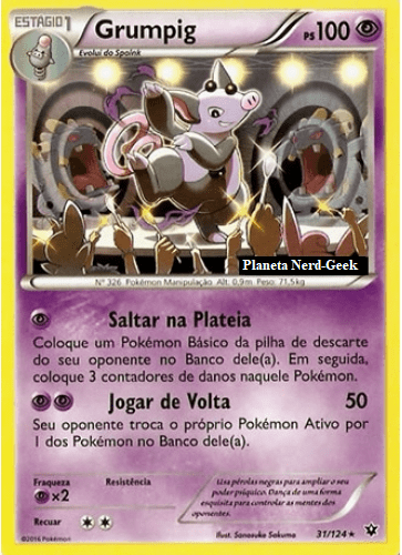 Grumpig (31/124) - Carta Avulsa Pokemon