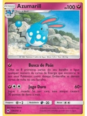 Azumarill (136/214) - Carta Avulsa Pokemon