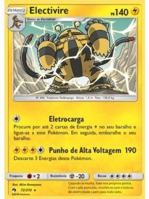 Electivire (72/214) - Carta Avulsa Pokemon