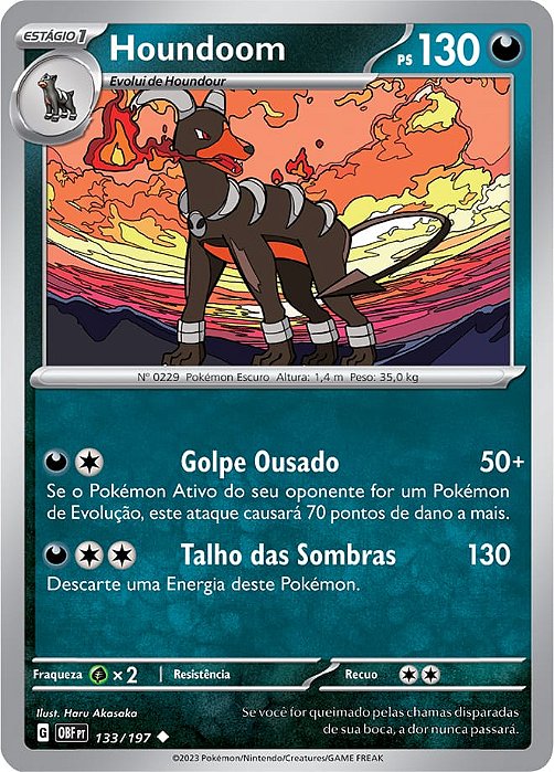 Houndoom (133/197) - Carta Avulsa Pokemon
