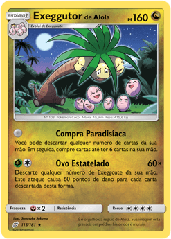 Exeggutor de Alola / Alolan Exeggutor (115/181) - Carta Avulsa Pokemon