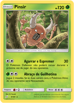 Pinsir (9/181) - Carta Avulsa Pokemon