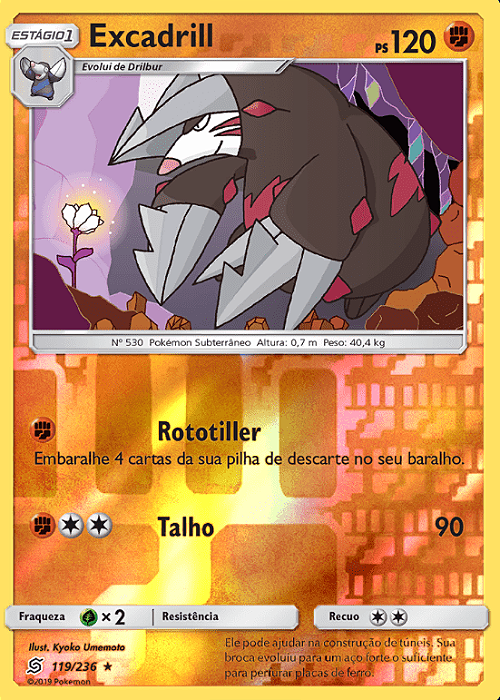 Excadrill (119/236) REV FOIL - Carta Avulsa Pokemon