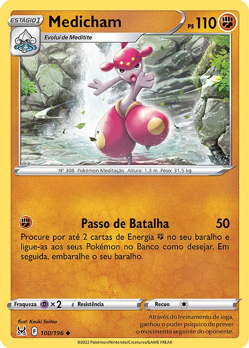 Medicham (100/196) - Carta Avulsa Pokemon