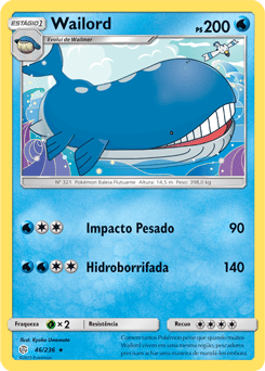 Wailord (46/236) - Carta Avulsa Pokemon