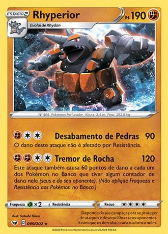 Rhyperior (99/202) FOIL - Carta Avulsa Pokemon