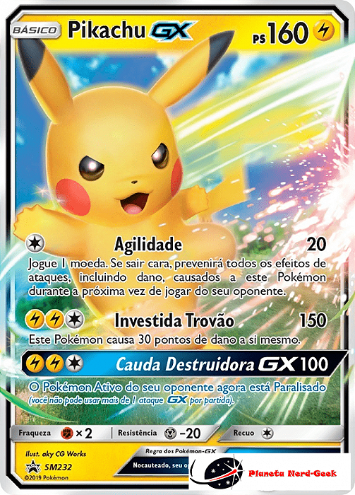 Pikachu GX (SM232) - Carta Avulsa Pokemon