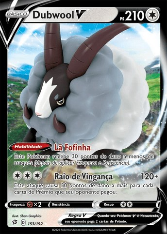 Dubwool-V (153/192) - Carta Avulsa Pokemon