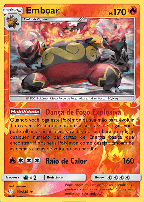 Emboar (33/236) REV FOIL - Carta Avulsa Pokemon