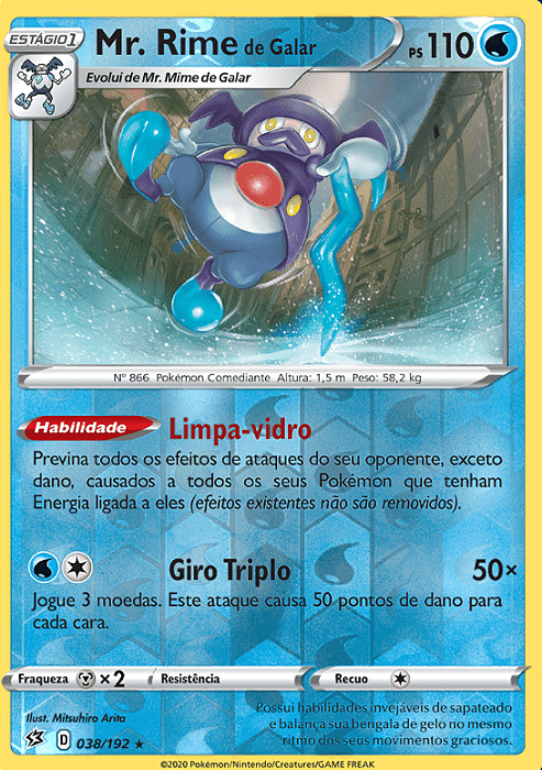 Mr. Rime de Galar / Galarian Mr. Rime (38/192) REV FOIL - Carta Avulsa Pokemon