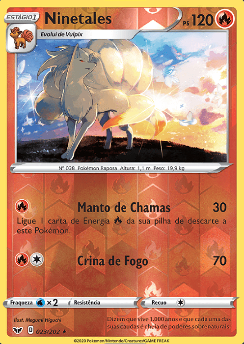 Ninetales (23/202) REV FOIL - Carta Avulsa Pokemon