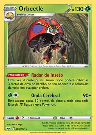 Orbeetle (19/202) REV FOIL - Carta Avulsa Pokemon