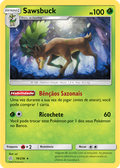 Sawsbuck (16/236) FOIL - Carta Avulsa Pokemon