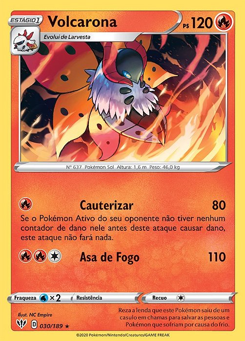 Volcarona (30/189) REV FOIL - Carta Avulsa Pokemon