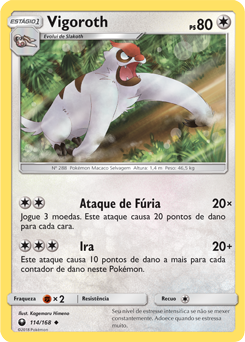 Vigoroth (114/168) - Carta Avulsa Pokemon