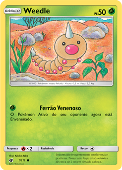 Weedle (1/111) - Carta Avulsa Pokemon