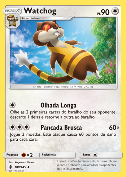 Watchog (108/145) - Carta Avulsa Pokemon