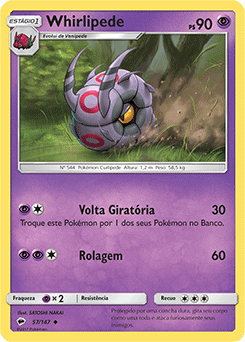 Whirlipede (57/147) - Carta Avulsa Pokemon
