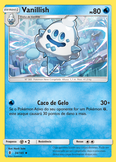 Vanillish (34/145) - Carta Avulsa Pokemon