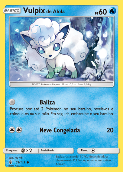 Vulpix de Alola / Alolan Vulpix (21/145) - Carta Avulsa Pokemon