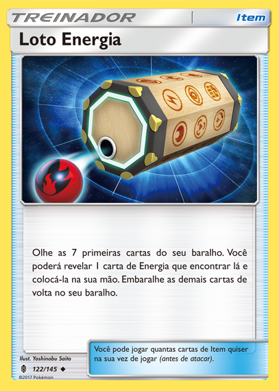 Loto Energia / Energy Loto (122/145) - Carta Avulsa Pokemon