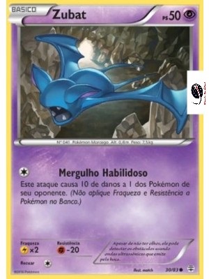 Zubat (30/83) - Carta Avulsa Pokemon