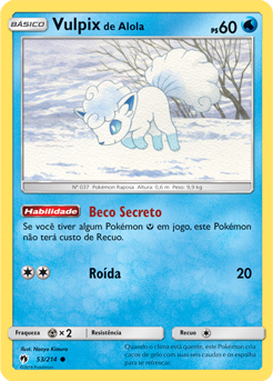 Vulpix de Alola / Alolan Vulpix (53/214) - Carta Avulsa Pokemon